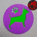 Bộ 4 đế lót ly hình chú cún đáng yêu - File in 3D - Thumbnail 2