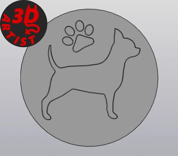 Bộ 4 đế lót ly hình chú cún đáng yêu - File in 3D - Image 5
