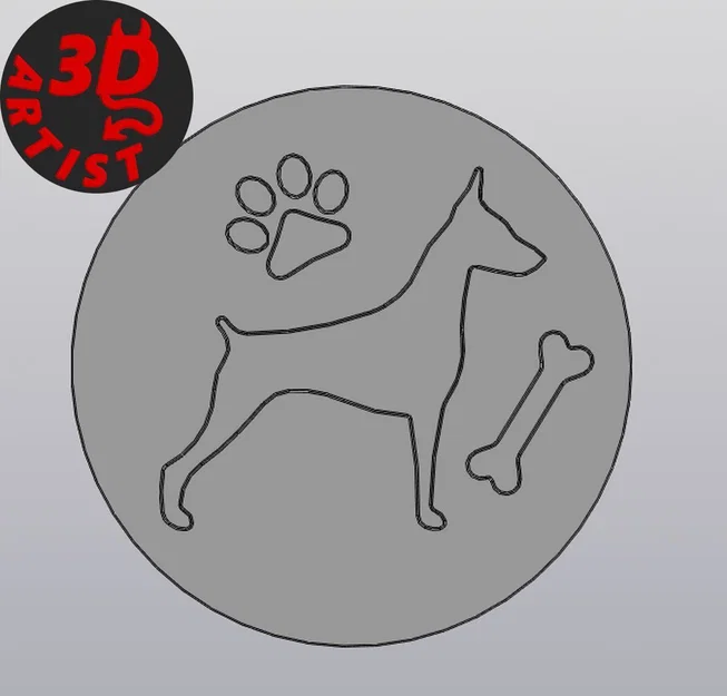 Bộ 4 đế lót ly hình chú cún đáng yêu - File in 3D - Image 6