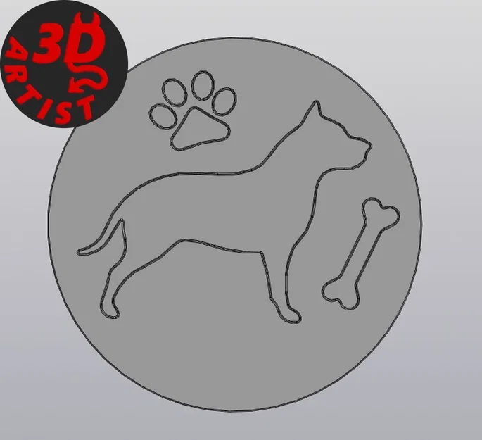 Bộ 4 đế lót ly hình chú cún đáng yêu - File in 3D - Image 7