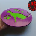 Miếng lót cốc hình mèo dễ thương in 3D - Thumbnail 2