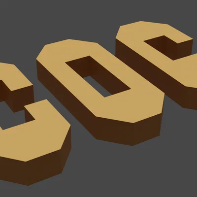 Mô hình trang trí chữ COG Game thiết kế 3D độc đáo