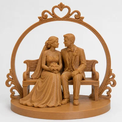 Mô hình cặp đôi hạnh phúc (Wedding couple) trang trí 3D ấn tượng