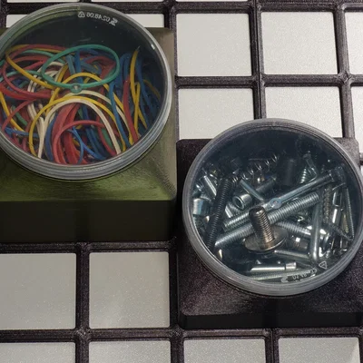 Khay Gridfinity 2x2 sử dụng nắp Pringles
