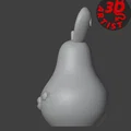 Móc khóa hình quả lê vui nhộn (Funny Pear Keychain) - Tự in 3D - Thumbnail 3