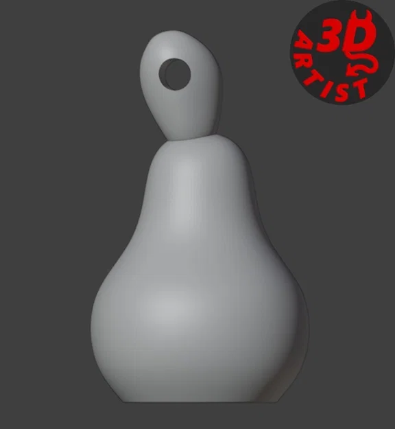 Móc khóa hình quả lê vui nhộn (Funny Pear Keychain) - Tự in 3D - Image 4