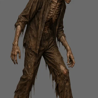 Mô hình 3D Zombie kinh dị - Lumbering Zombie siêu chi tiết