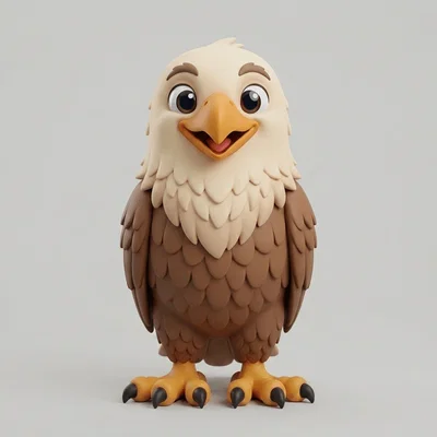 Mô hình 3D đại bàng Frederick J. Eagle dễ thương cho bé yêu