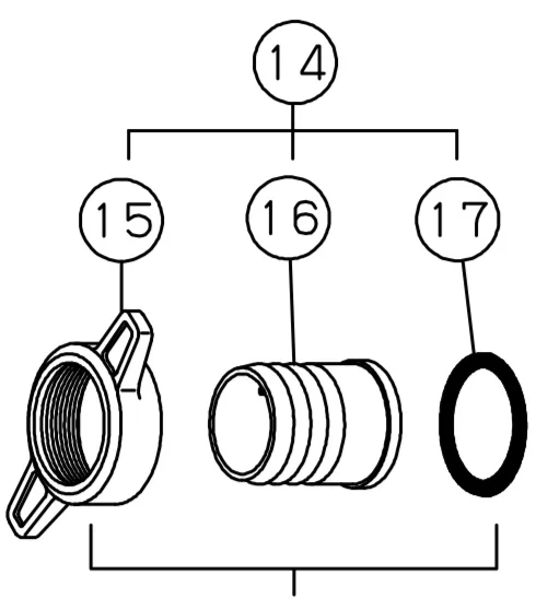 Đầu Nối Ống Nước (Tương thích với máy bơm Koshin) - Image 4