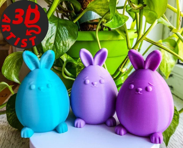 Mô hình chú thỏ nhỏ (Cute Little Bunny) dễ thương cho in 3D - Image 1
