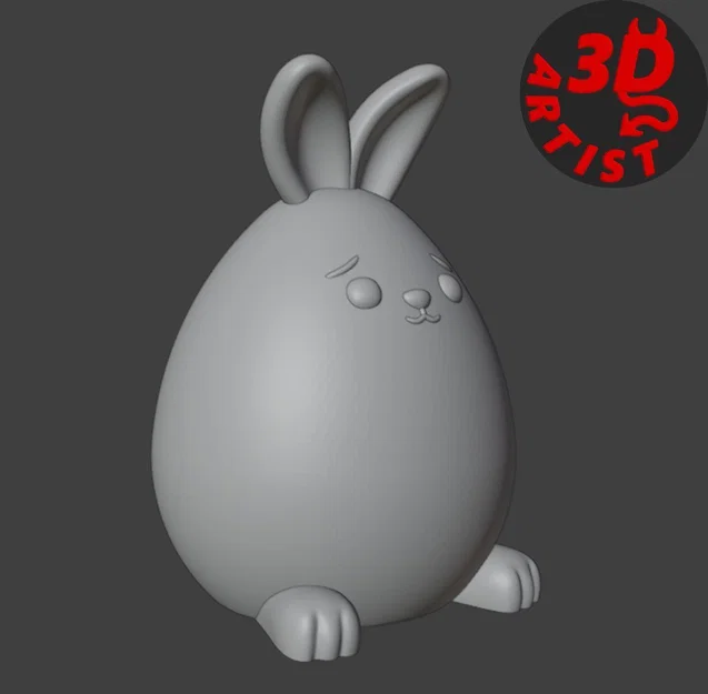 Mô hình chú thỏ nhỏ (Cute Little Bunny) dễ thương cho in 3D - Image 7