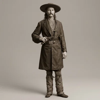 Mô hình in 3D tay súng miền Tây huyền thoại Wild Bill Hickok