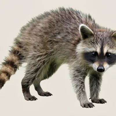 Mô hình 3D Gấu mèo Mỹ (American Raccoon) trang trí tinh tế