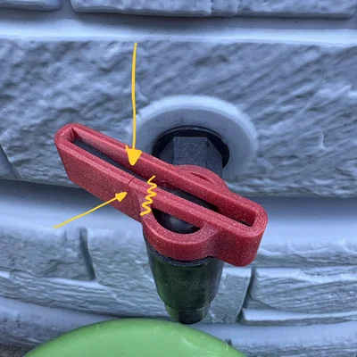 Bộ gia cố vòi nước thùng chứa (Rain Barrel Tap Reinforcement) 3D