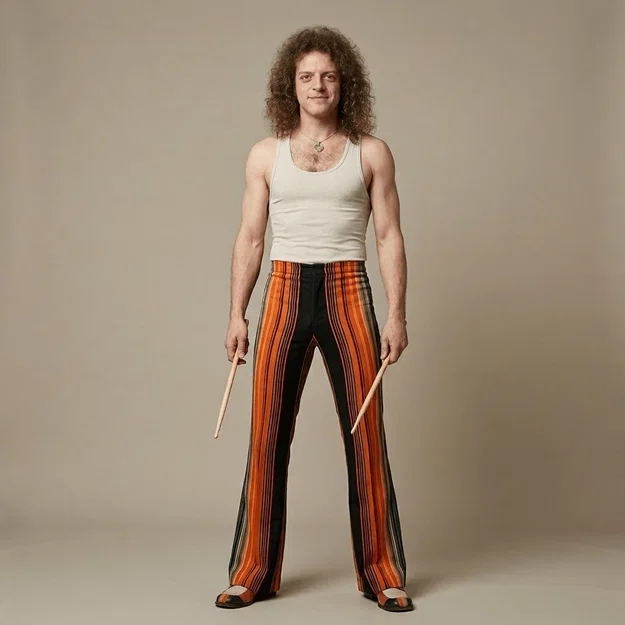 Mô hình 3D Joey Kramer tay trống ban nhạc Aerosmith - Image 1