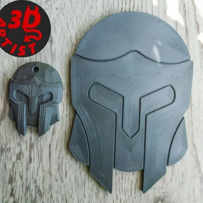 Bộ mô hình in 3D Knight's Helmet: Miếng lót cốc và móc khóa