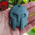 Bộ mô hình in 3D Knight's Helmet: Miếng lót cốc và móc khóa - Thumbnail 2