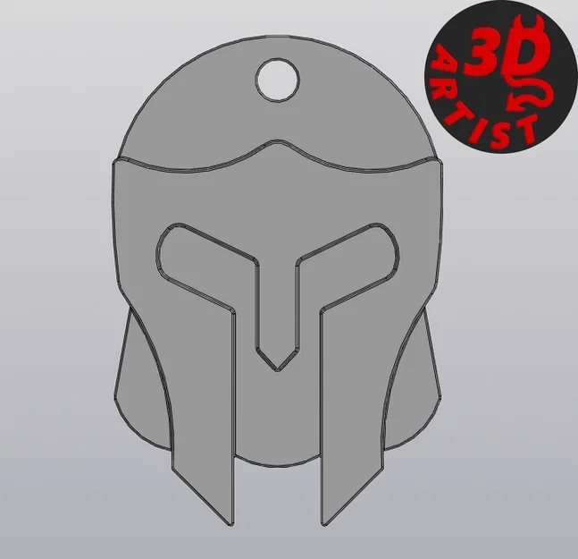 Bộ mô hình in 3D Knight's Helmet: Miếng lót cốc và móc khóa - Image 4