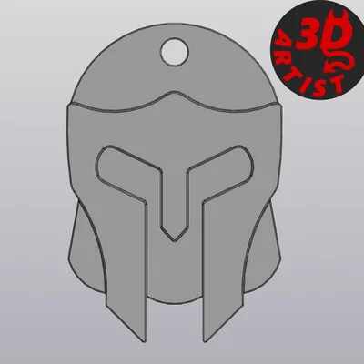 Bộ mô hình in 3D Knight's Helmet: Miếng lót cốc và móc khóa