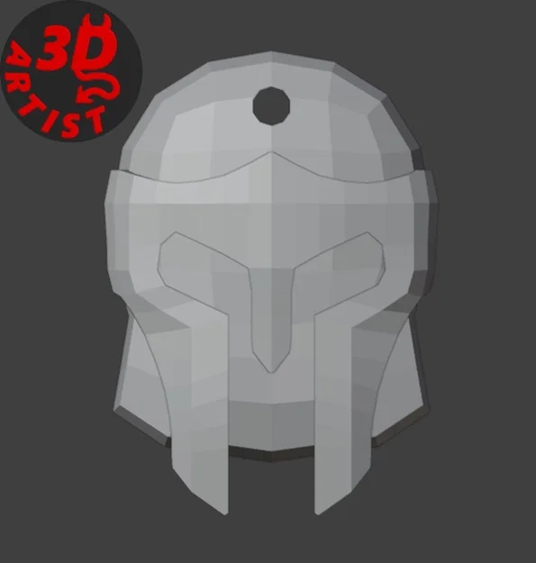 Bộ mô hình in 3D Knight's Helmet: Miếng lót cốc và móc khóa - Image 6