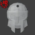 Bộ mô hình in 3D Knight's Helmet: Miếng lót cốc và móc khóa - Thumbnail 6