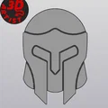 Bộ mô hình in 3D Knight's Helmet: Miếng lót cốc và móc khóa - Thumbnail 10