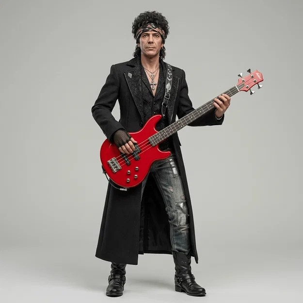 Mô hình 3D Alec John Such Bon Jovi - Tay Bass Huyền Thoại - Image 1