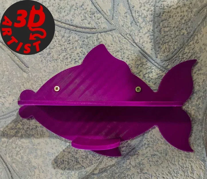 Kệ treo tường hình cá 3D độc đáo trang trí nội thất cực xinh - Image 1