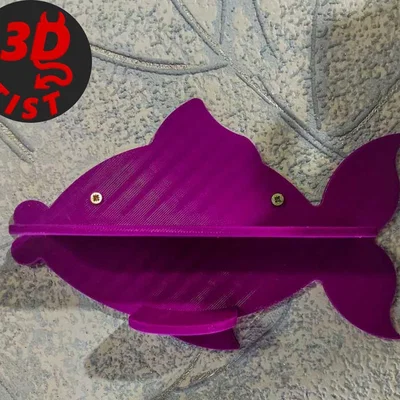 Kệ treo tường hình cá 3D độc đáo trang trí nội thất cực xinh