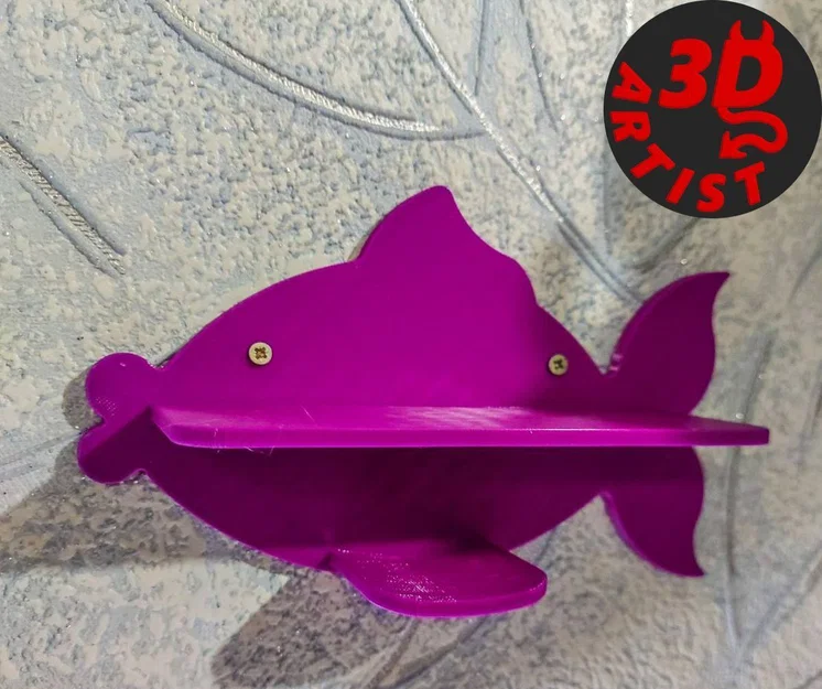 Kệ treo tường hình cá 3D độc đáo trang trí nội thất cực xinh - Image 4