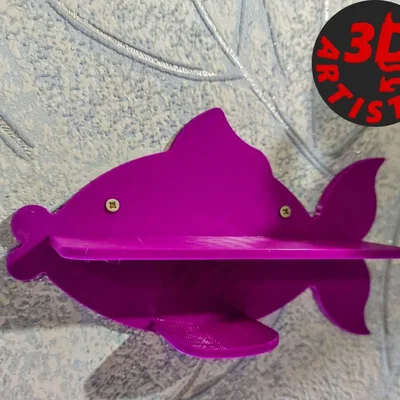 Kệ treo tường hình cá 3D độc đáo trang trí nội thất cực xinh