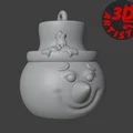 Mô hình người tuyết treo cây thông Noel (Snowman Christmas Snowball) - Thumbnail 2