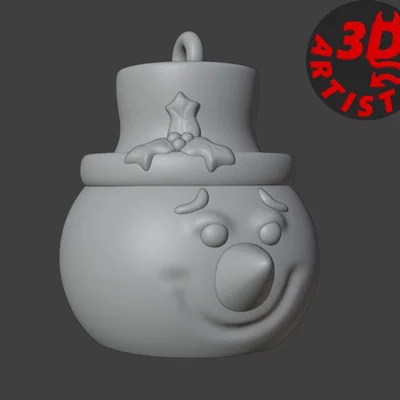 Mô hình người tuyết treo cây thông Noel (Snowman Christmas Snowball)