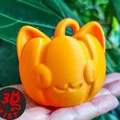 Mô hình trang trí bí ngô hình mèo đáng yêu cho Halloween - Thumbnail 1