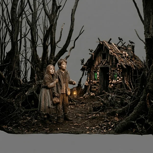 Mô hình 3D cảnh Hansel và Gretel tại ngôi nhà phù thủy - Image 1