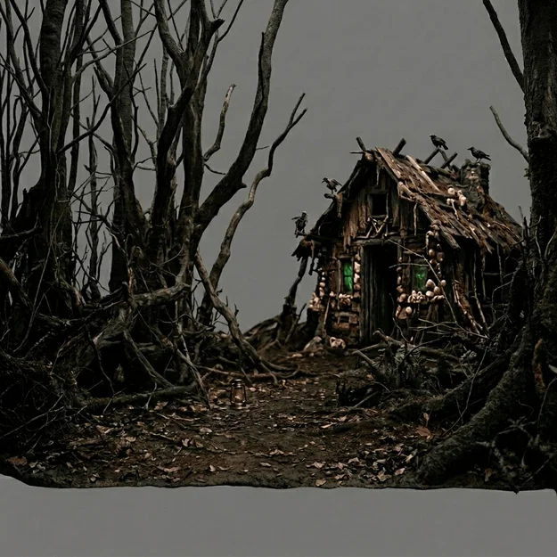Mô hình 3D cảnh Hansel và Gretel tại ngôi nhà phù thủy - Image 2