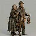 Mô hình 3D cảnh Hansel và Gretel tại ngôi nhà phù thủy - Thumbnail 3