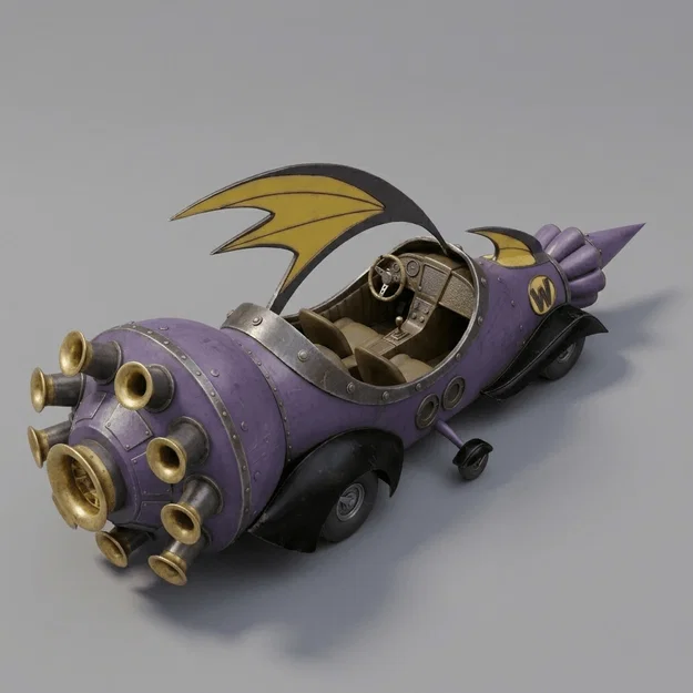 Mô hình 3D xe đua Mean Machine từ Wacky Races - Dick Dastardly - Image 2
