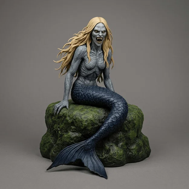 Mô hình 3D Mermaid-Siren: Tác phẩm nghệ thuật huyền bí đầy ma mị - Image 1