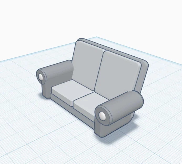 Mô hình ghế sofa mini (Sofà) in 3D đẹp và chi tiết cho trang trí - Image 1