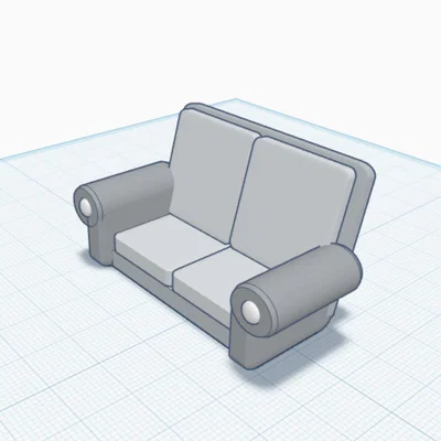 Mô hình ghế sofa mini (Sofà) in 3D đẹp và chi tiết cho trang trí