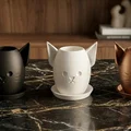 Chậu Cây Hình Mèo Đáng Yêu In 3D Kèm Đĩa Lót - Thumbnail 1