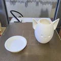 Chậu Cây Hình Mèo Đáng Yêu In 3D Kèm Đĩa Lót - Thumbnail 2