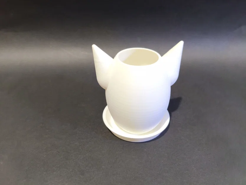 Chậu Cây Hình Mèo Đáng Yêu In 3D Kèm Đĩa Lót - Image 3