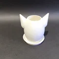 Chậu Cây Hình Mèo Đáng Yêu In 3D Kèm Đĩa Lót - Thumbnail 3