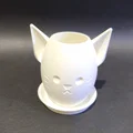 Chậu Cây Hình Mèo Đáng Yêu In 3D Kèm Đĩa Lót - Thumbnail 5