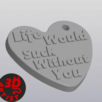 Móc khóa trái tim in 3D Valentine ý nghĩa
