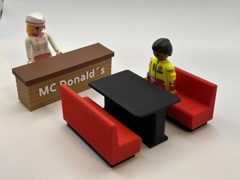Mô hình thức ăn nhanh - Playmobil - Phong cách McDonald's - Image 1