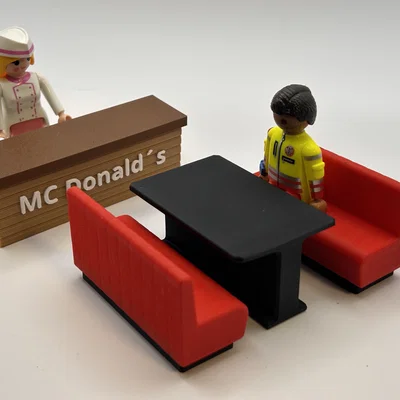 Mô hình thức ăn nhanh - Playmobil - Phong cách McDonald's
