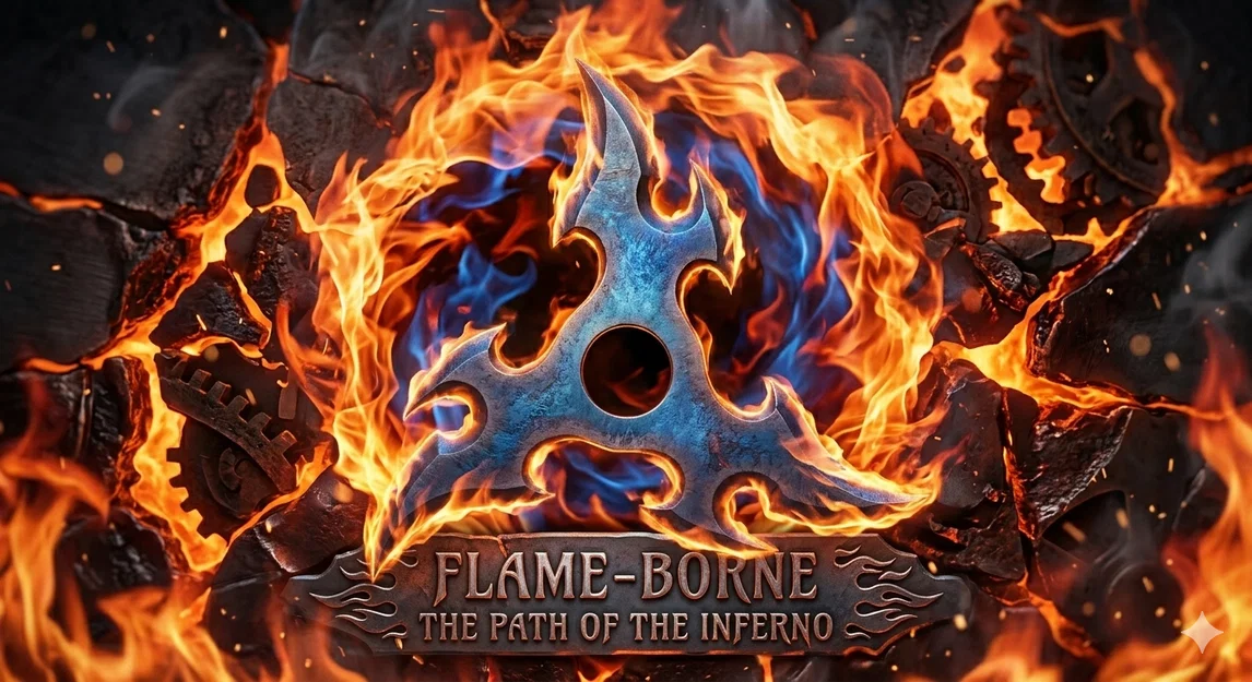 Flame-Borne: Lối đi của Địa ngục - Shuriken Huyền thoại (Phi tiêu ninja) Không cần support! - Image 1